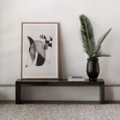 MOES "HAPPINESS" GLASS FRAMED ABSTRACT PRINT 15 MOES