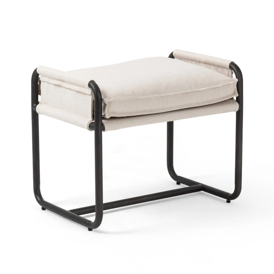 FOUR HANDS HARBOR NATURAL CANVAS ARM CHAIR + ACCENT STOOL 15 FOUR HANDS HARBOR NATURAL CANVAS ARM CHAIR + ACCENT STOOL