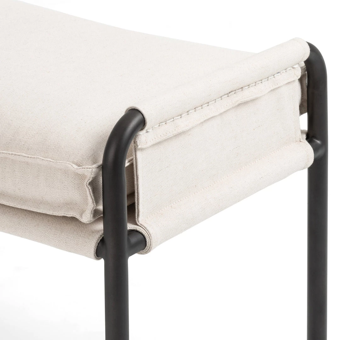 FOUR HANDS HARBOR NATURAL CANVAS ARM CHAIR + ACCENT STOOL 16 FOUR HANDS HARBOR NATURAL CANVAS ARM CHAIR + ACCENT STOOL