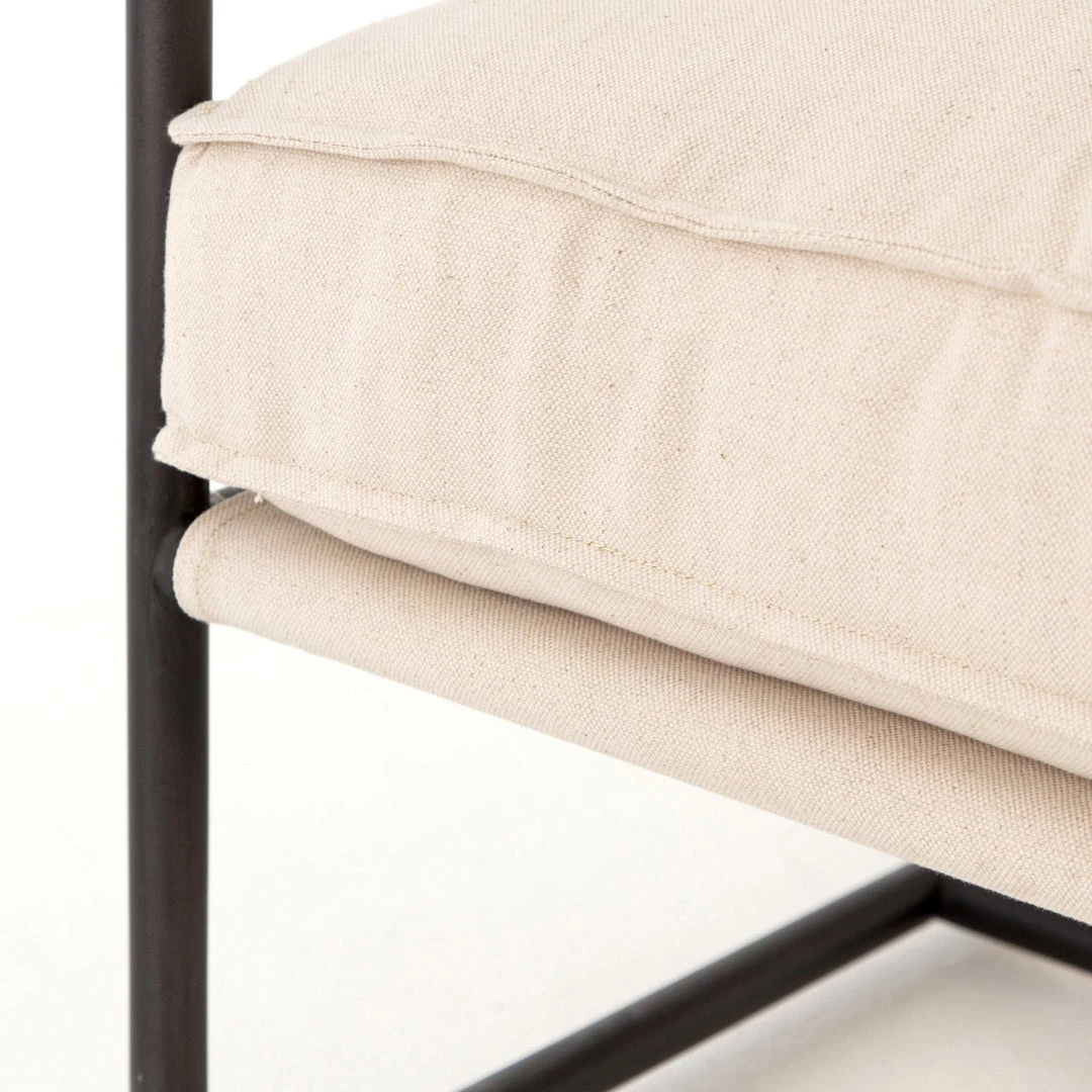 FOUR HANDS HARBOR NATURAL CANVAS ARM CHAIR + ACCENT STOOL 11 FOUR HANDS HARBOR NATURAL CANVAS ARM CHAIR + ACCENT STOOL