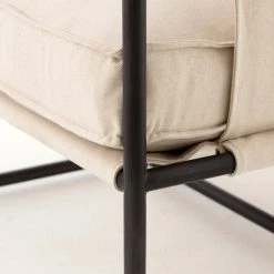 FOUR HANDS HARBOR NATURAL CANVAS ARM CHAIR + ACCENT STOOL 23 FOUR HANDS HARBOR NATURAL CANVAS ARM CHAIR + ACCENT STOOL