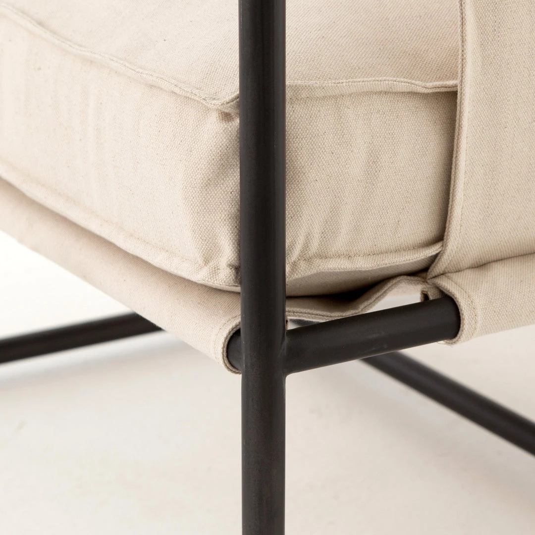 FOUR HANDS HARBOR NATURAL CANVAS ARM CHAIR + ACCENT STOOL 8 FOUR HANDS HARBOR NATURAL CANVAS ARM CHAIR + ACCENT STOOL