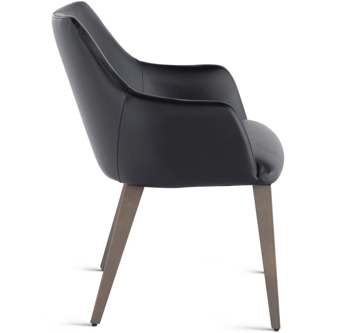 NUEVO HARVEY LEATHERETTE DINING ARM CHAIR 3 NUEVO HARVEY LEATHERETTE DINING ARM CHAIR