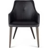 NUEVO HARVEY LEATHERETTE DINING ARM CHAIR