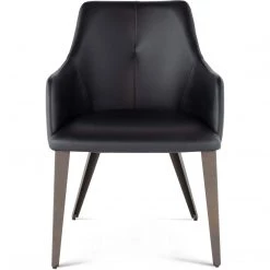 NUEVO HARVEY LEATHERETTE DINING ARM CHAIR