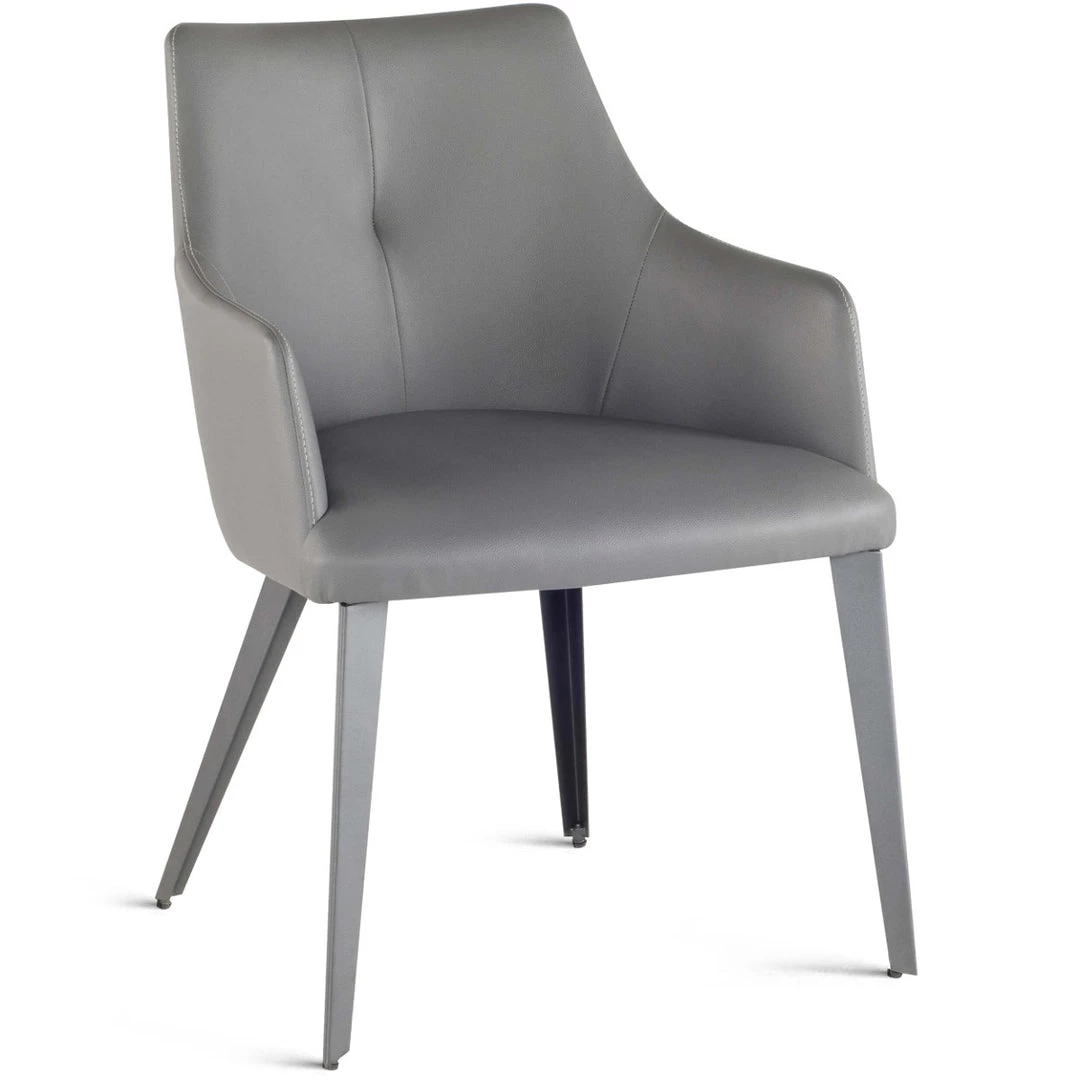 NUEVO HARVEY LEATHERETTE DINING ARM CHAIR 6 NUEVO HARVEY LEATHERETTE DINING ARM CHAIR
