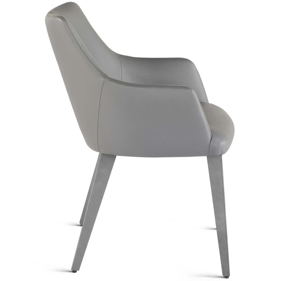 NUEVO HARVEY LEATHERETTE DINING ARM CHAIR 7 NUEVO HARVEY LEATHERETTE DINING ARM CHAIR