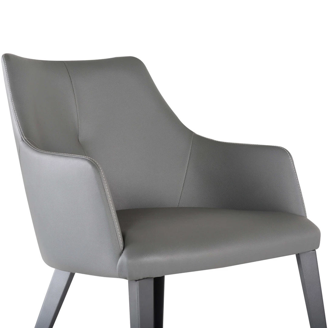 NUEVO HARVEY LEATHERETTE DINING ARM CHAIR 8 NUEVO HARVEY LEATHERETTE DINING ARM CHAIR