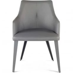 NUEVO HARVEY LEATHERETTE DINING ARM CHAIR 12 NUEVO HARVEY LEATHERETTE DINING ARM CHAIR