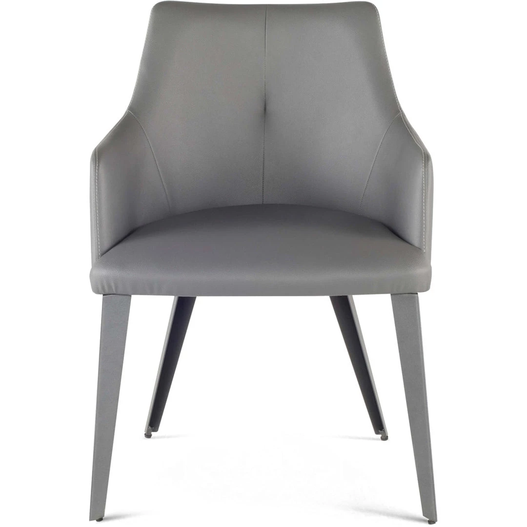 NUEVO HARVEY LEATHERETTE DINING ARM CHAIR 5 NUEVO HARVEY LEATHERETTE DINING ARM CHAIR