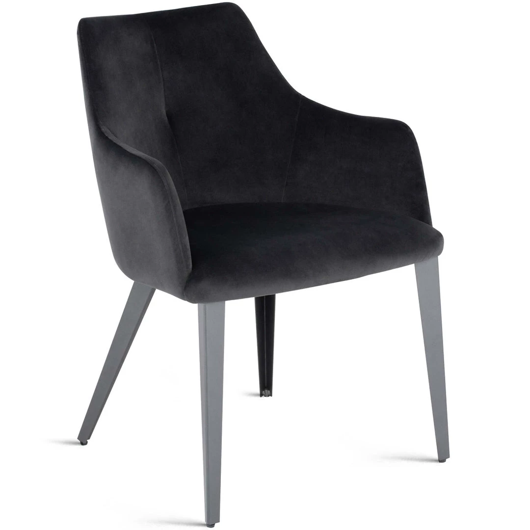 NUEVO HARVEY VELVET VELOUR DINING ARM CHAIR 2 NUEVO HARVEY VELVET VELOUR DINING ARM CHAIR