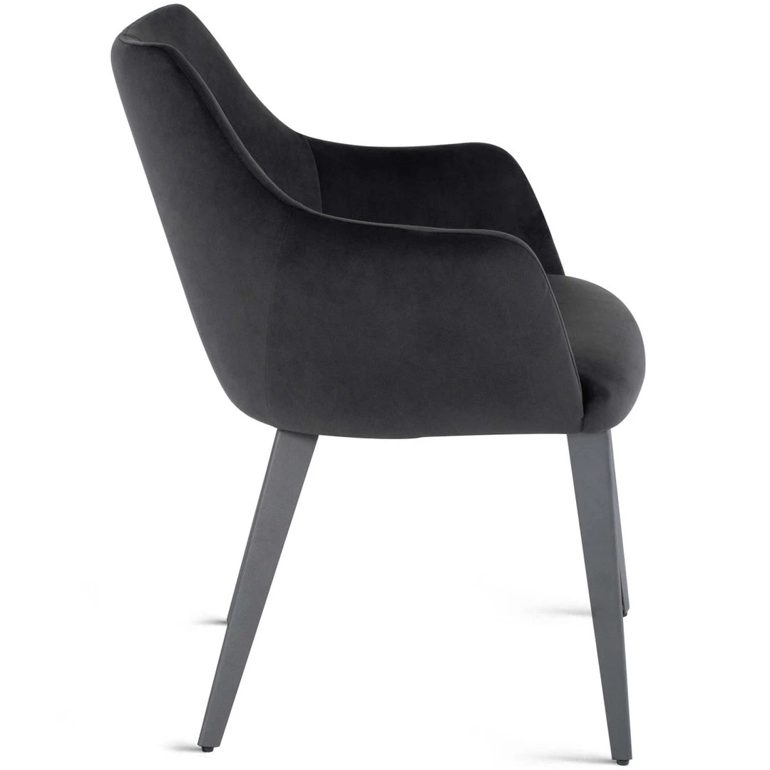 NUEVO HARVEY VELVET VELOUR DINING ARM CHAIR 3 NUEVO HARVEY VELVET VELOUR DINING ARM CHAIR