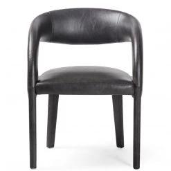 FOUR HANDS HAWKINS BLACK LEATHER DINING CHAIR 10 FOUR HANDS HAWKINS BLACK LEATHER DINING CHAIR