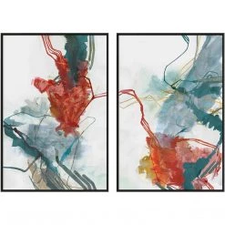 L ART "HEARTS & SPADES" DIPTYCH CANVAS ART | SET OF 2 Wall Art