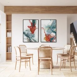 L ART "HEARTS & SPADES" DIPTYCH CANVAS ART | SET OF 2 Wall Art