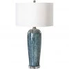 UTTERMOST HEATHERED BLUE EMBOSSED CERAMIC LAMP