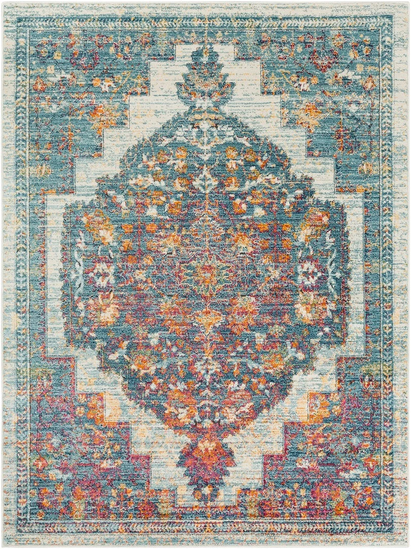 SURYA HADREA RUG: AQUA, BERRY MULTI 1 SURYA HADREA RUG: AQUA, BERRY MULTI