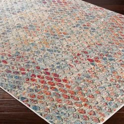 SURYA FALLYN RUG: AQUA MULTI