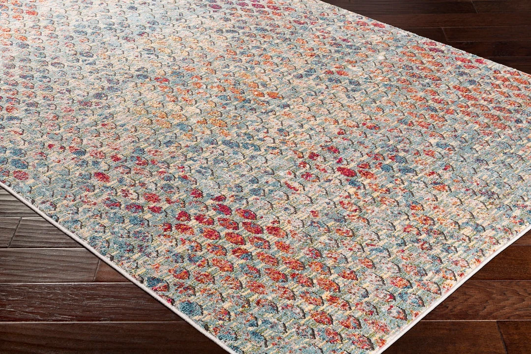 SURYA FALLYN RUG: AQUA MULTI 2 SURYA FALLYN RUG: AQUA MULTI
