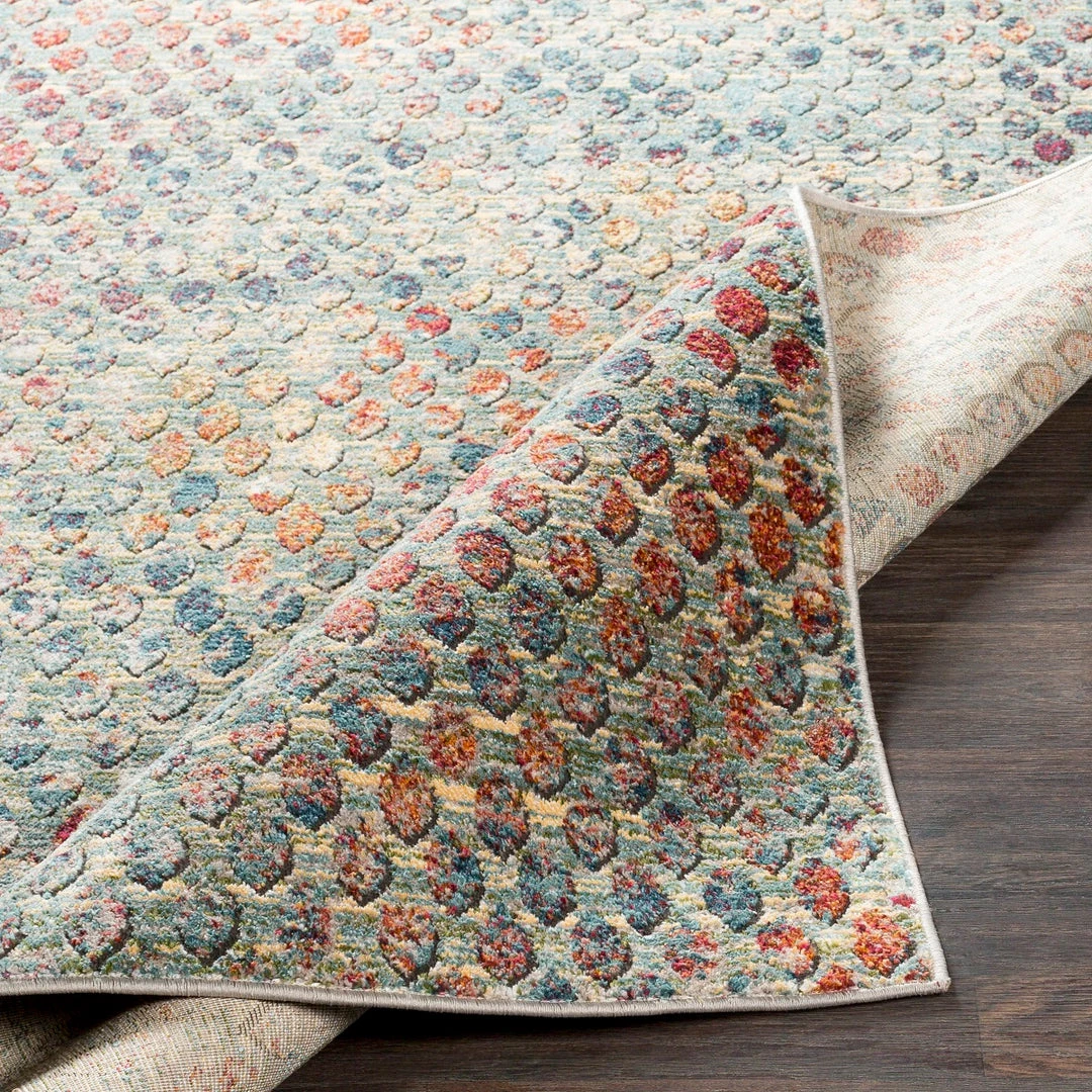 SURYA FALLYN RUG: AQUA MULTI 3 SURYA FALLYN RUG: AQUA MULTI