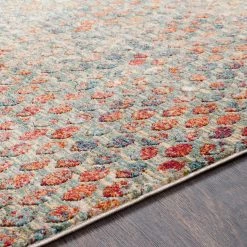 SURYA FALLYN RUG: AQUA MULTI 15 SURYA FALLYN RUG: AQUA MULTI