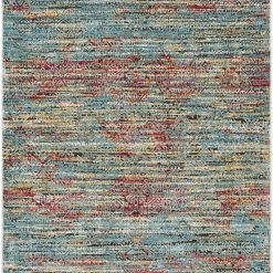 SURYA GADHI RUG: TURQUOISE, BERRY