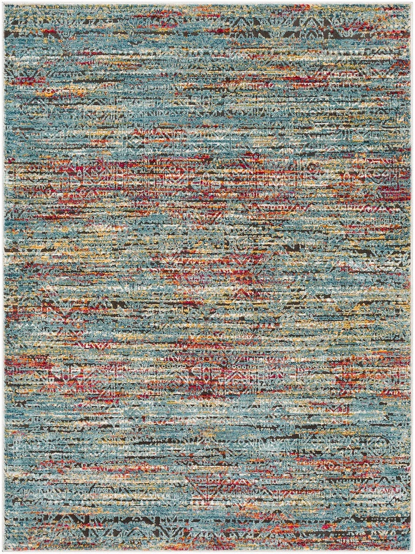 SURYA GADHI RUG: TURQUOISE, BERRY 1 SURYA GADHI RUG: TURQUOISE, BERRY