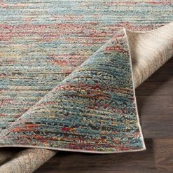 SURYA GADHI RUG: TURQUOISE, BERRY