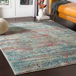 SURYA GADHI RUG: TURQUOISE, BERRY 12 SURYA GADHI RUG: TURQUOISE, BERRY