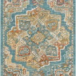 SURYA HAAKEN RUG: AQUA