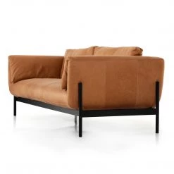 FOUR HANDS HERITAGE LEATHER SADDLEBAG SOFA: CAMEL