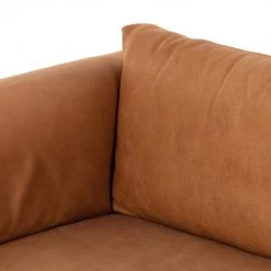FOUR HANDS HERITAGE LEATHER SADDLEBAG SOFA: CAMEL
