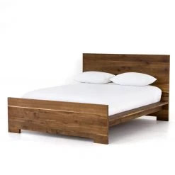 FOUR HANDS HOLLAND SMOKED OAK PANEL BED