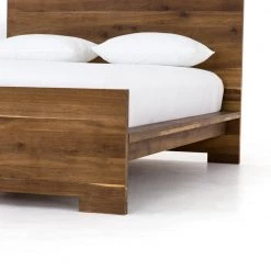 FOUR HANDS HOLLAND SMOKED OAK PANEL BED