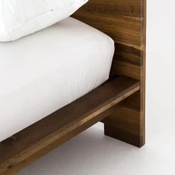 FOUR HANDS HOLLAND SMOKED OAK PANEL BED