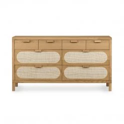 FOUR HANDS HONEY OAK + CANE DRESSER