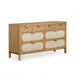 FOUR HANDS HONEY OAK + CANE DRESSER