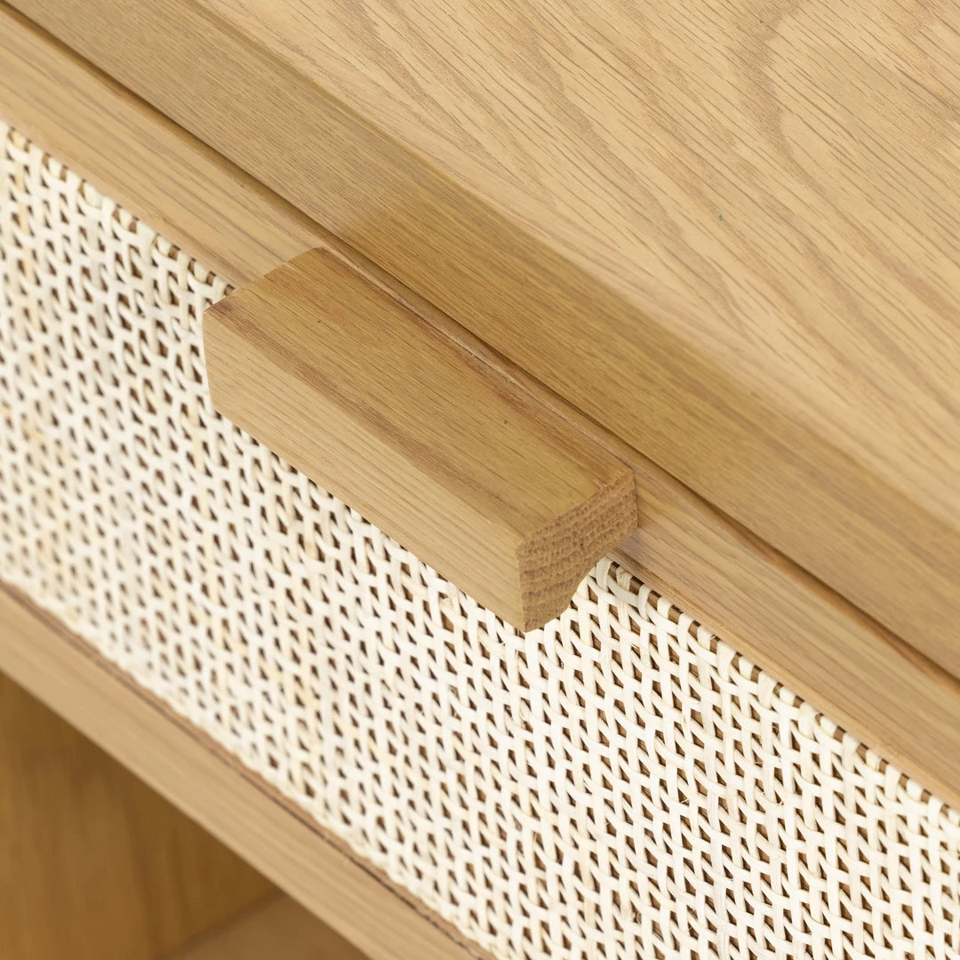 FOUR HANDS Furniture HONEY OAK + CANE END TABLE / NIGHTSTAND 8 FOUR HANDS Furniture HONEY OAK + CANE END TABLE / NIGHTSTAND