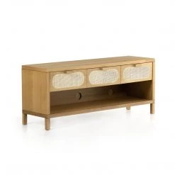 FOUR HANDS Furniture HONEY OAK + CANE MEDIA CONSOLE