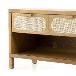 FOUR HANDS Furniture HONEY OAK + CANE MEDIA CONSOLE