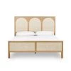 FOUR HANDS HONEY OAK + CANE PANEL BED Furniture