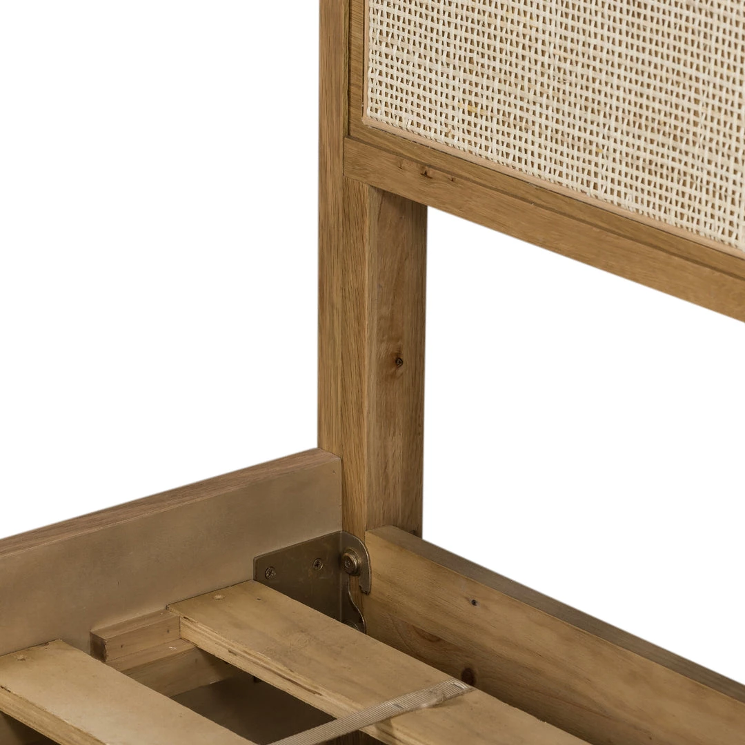 FOUR HANDS HONEY OAK + CANE PANEL BED Furniture 7 FOUR HANDS HONEY OAK + CANE PANEL BED Furniture