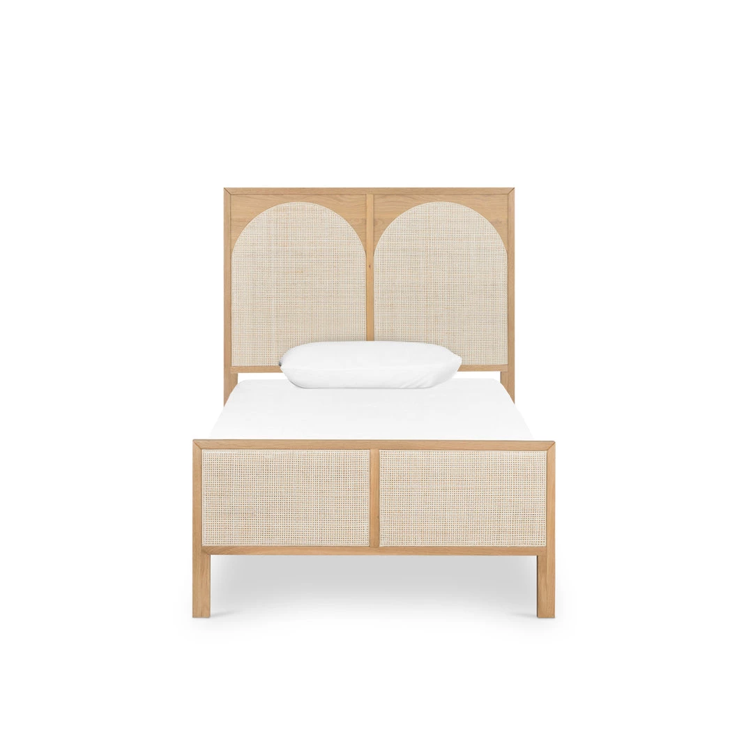 FOUR HANDS HONEY OAK + CANE PANEL BED Furniture 10 FOUR HANDS HONEY OAK + CANE PANEL BED Furniture