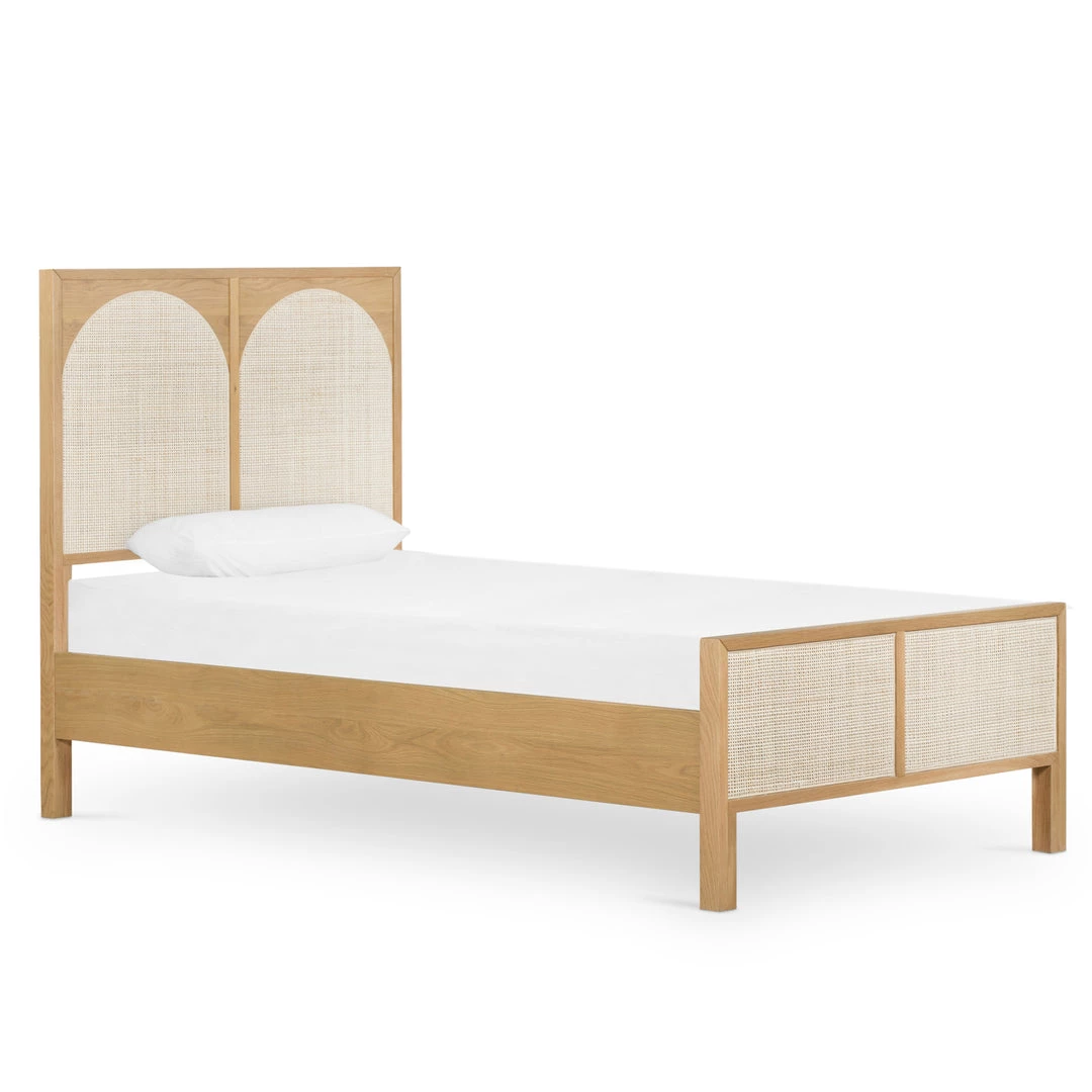 FOUR HANDS HONEY OAK + CANE PANEL BED Furniture 9 FOUR HANDS HONEY OAK + CANE PANEL BED Furniture