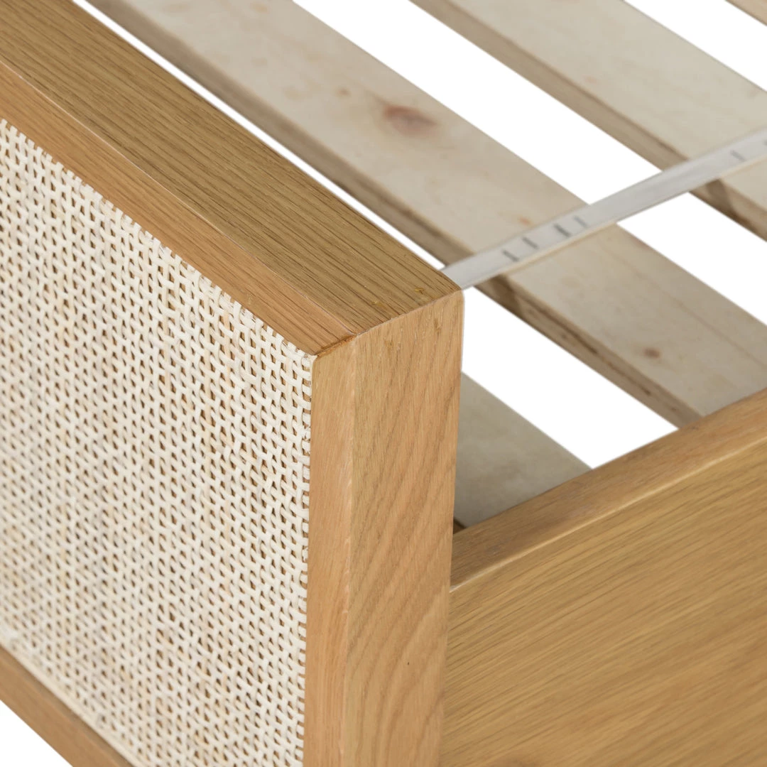 FOUR HANDS HONEY OAK + CANE PANEL BED Furniture 13 FOUR HANDS HONEY OAK + CANE PANEL BED Furniture