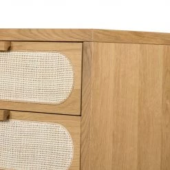 FOUR HANDS Furniture HONEY OAK + CANE TALL CHEST
