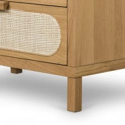 FOUR HANDS Furniture HONEY OAK + CANE TALL CHEST