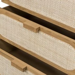 FOUR HANDS Furniture HONEY OAK + CANE TALL CHEST