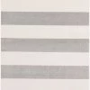 SURYA CHUNKY STRIPES RUG: GRAY + WHITE