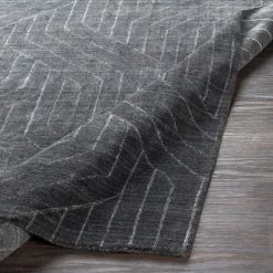 SURYA AKIDO VISCOSE RUG: CHARCOAL 7 SURYA AKIDO VISCOSE RUG: CHARCOAL